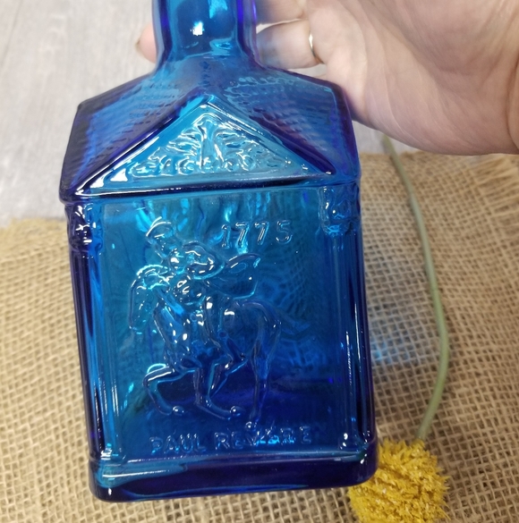 Cobalt Blue Wheaton Glass Bottle Vintage - Picture 2 of 8